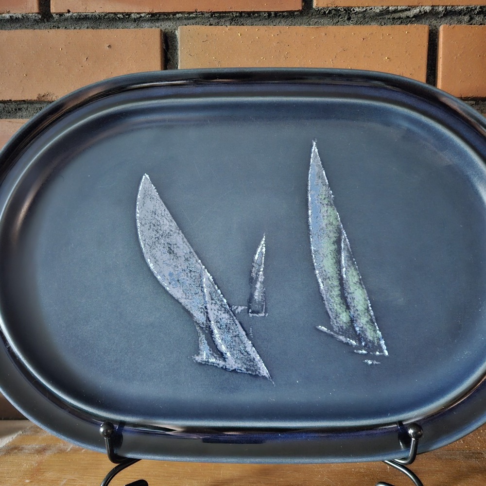 Vintage Noritake‎ Primastone 8304 Platter Tray 14" Spinnaker Made In Japan